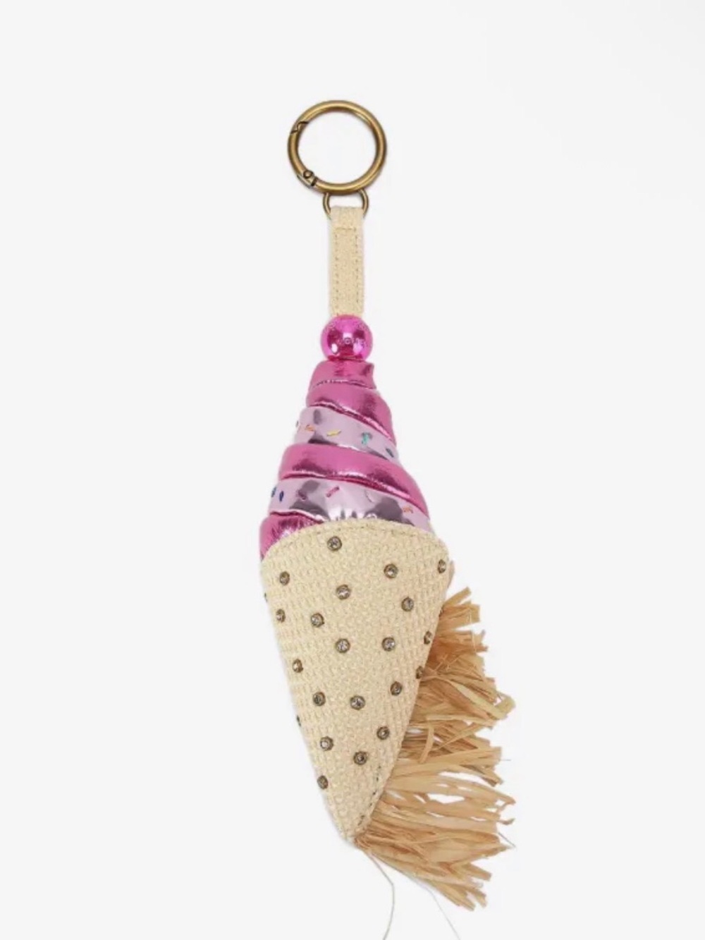 Kurt Geiger crystal-embellished ice-cream Bag Charm/keyring NWOT